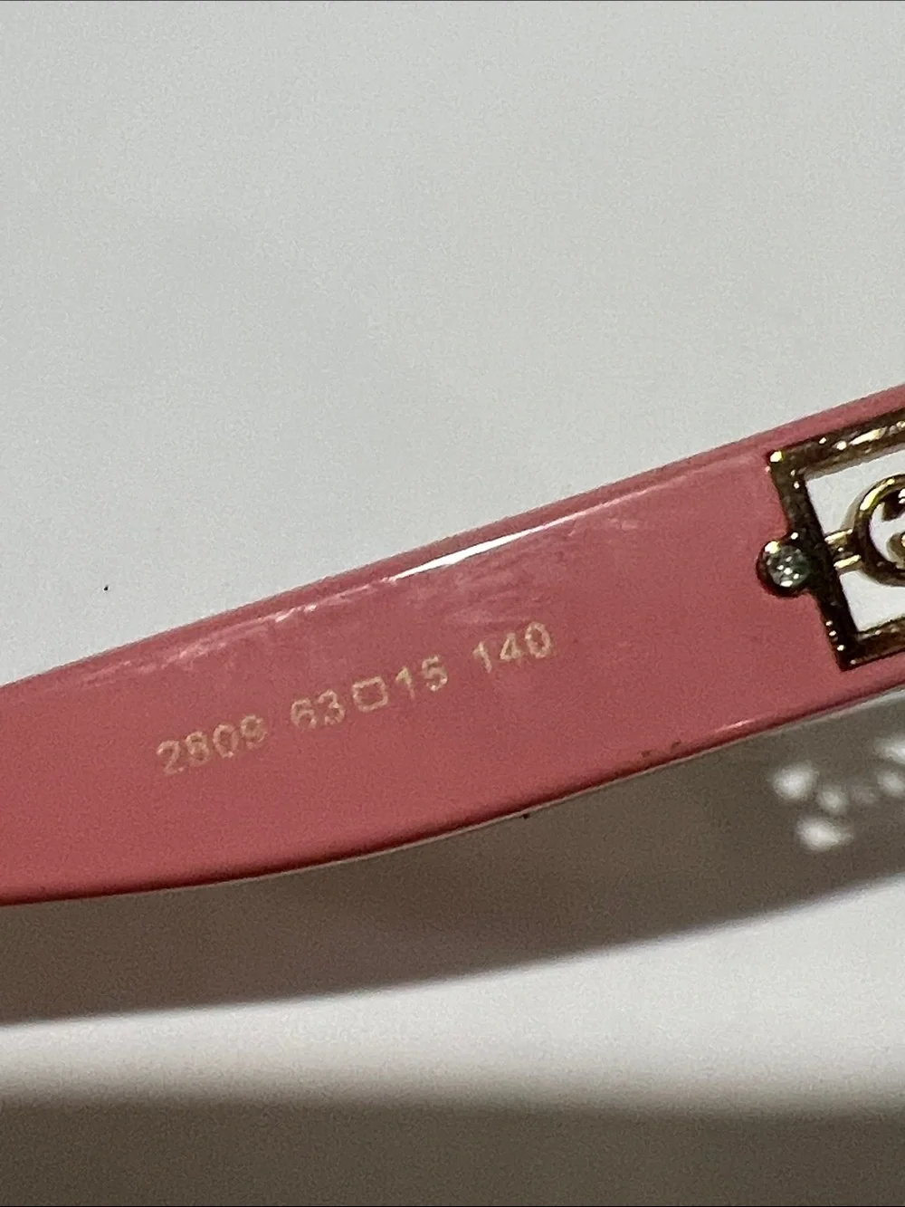 Brand new Gucci Blue and Pink Gradient Square Sunglasses with Gold GG, DUST BAG
